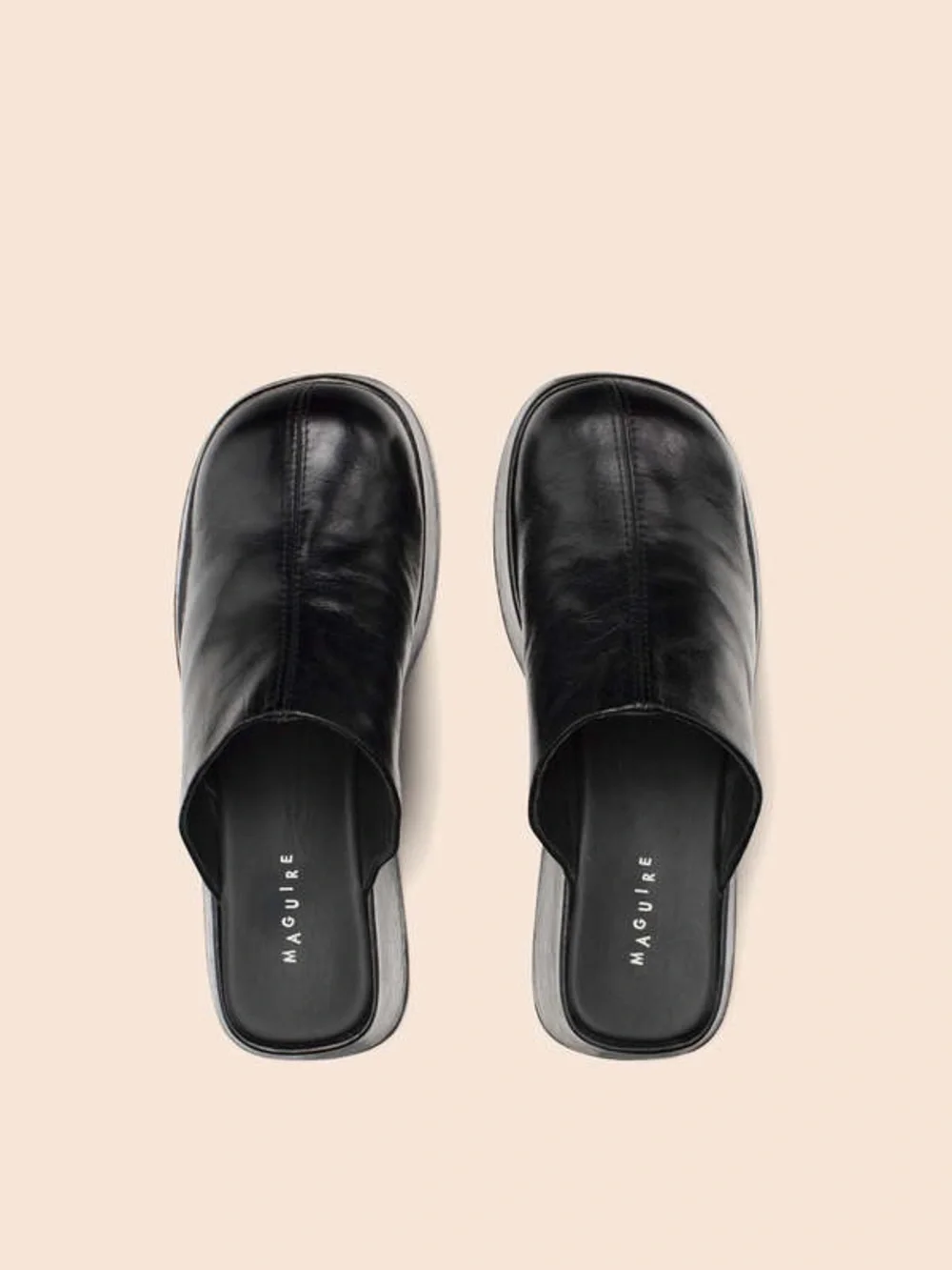 MAGUIRE Black Leather Slip-On Women’s Loafers
